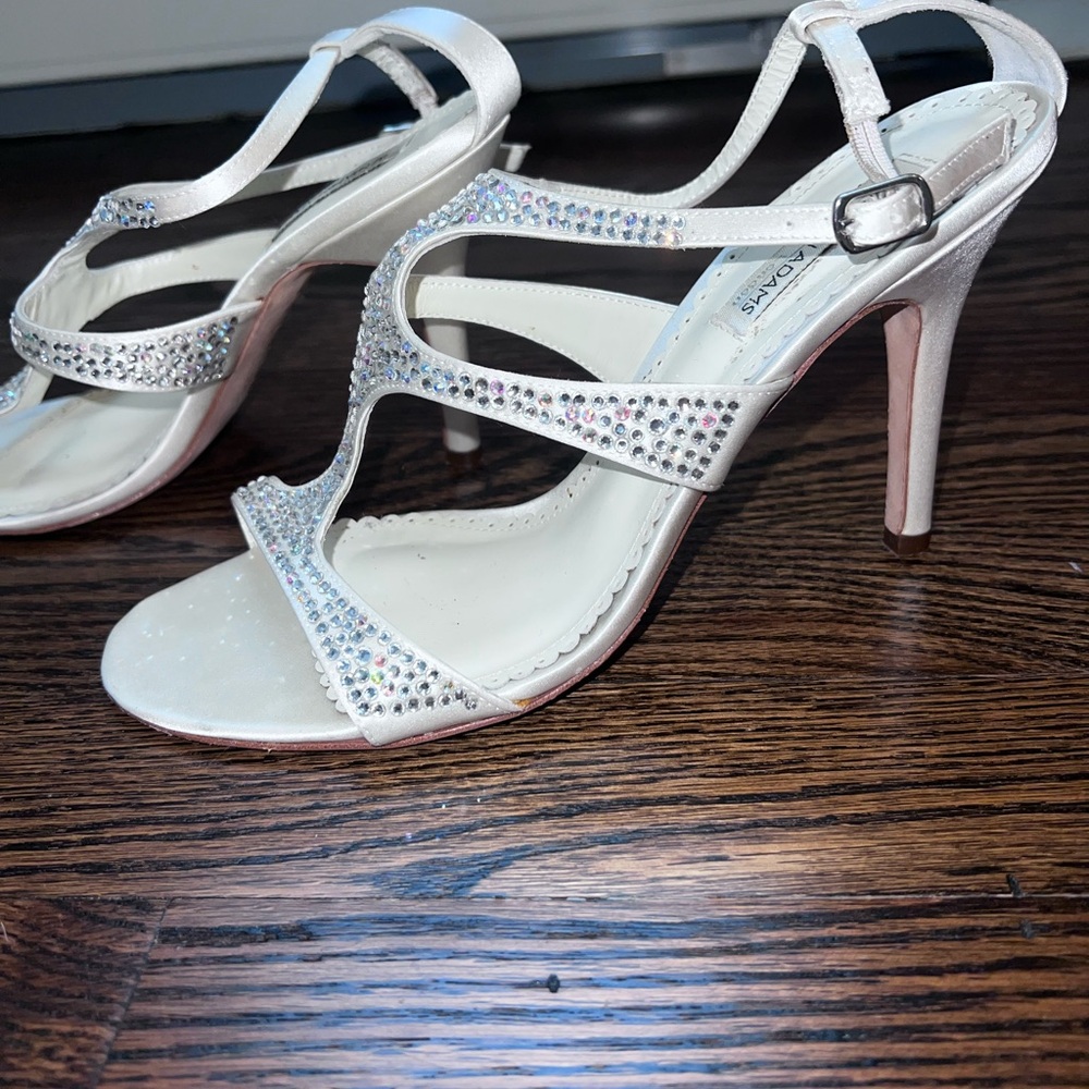 Benjamin Adams Glamorous Silver Rhinestone Heels - Picture 3 of 6